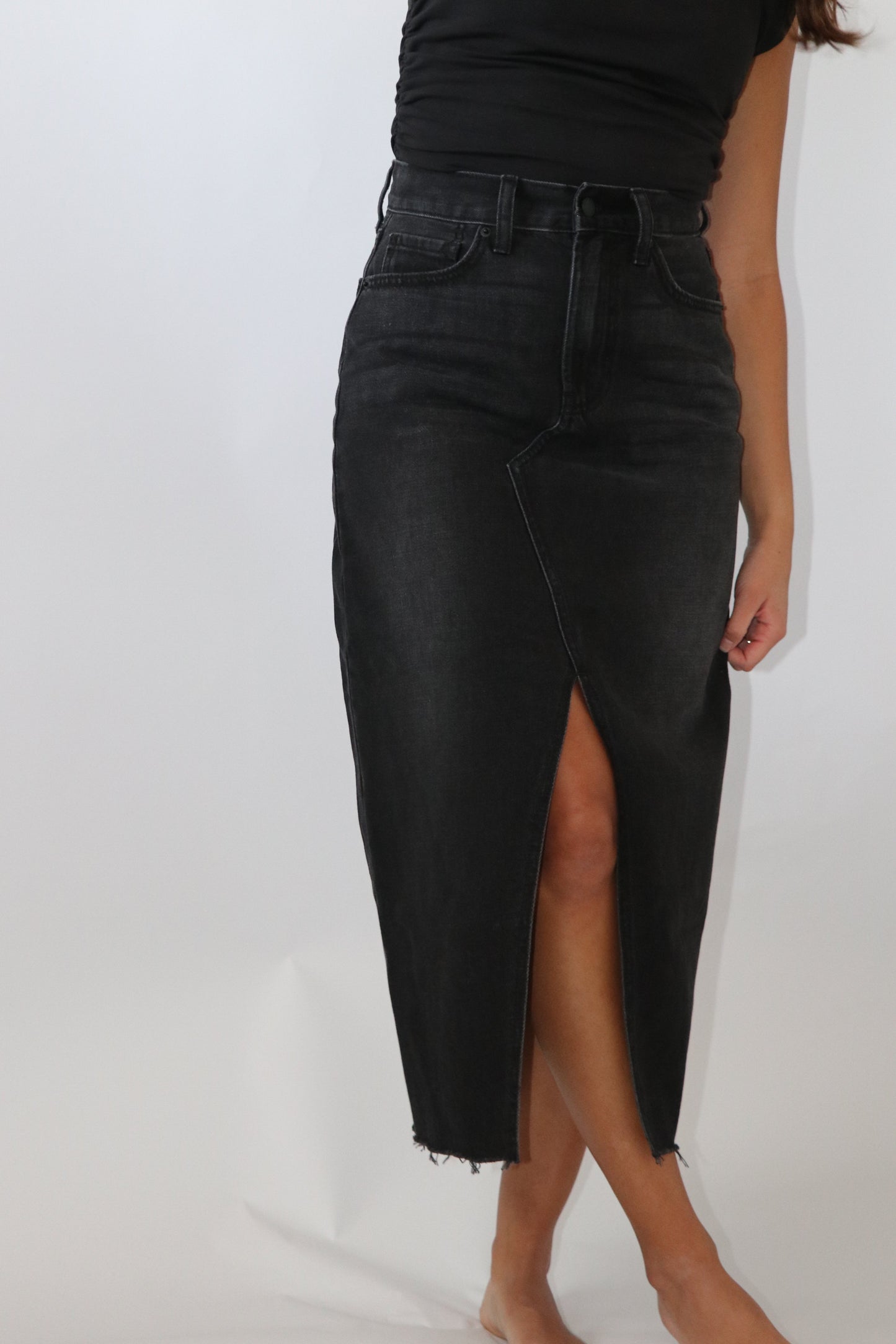 Taya Denim Midi Skirt