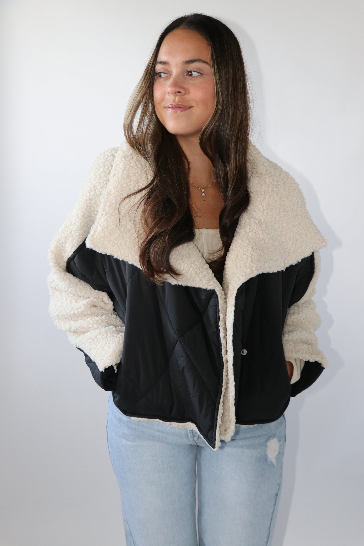 Quilted Sherpa Jacket