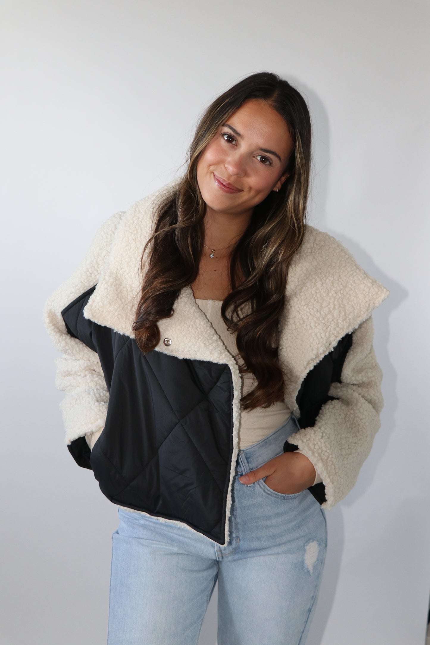 Quilted Sherpa Jacket